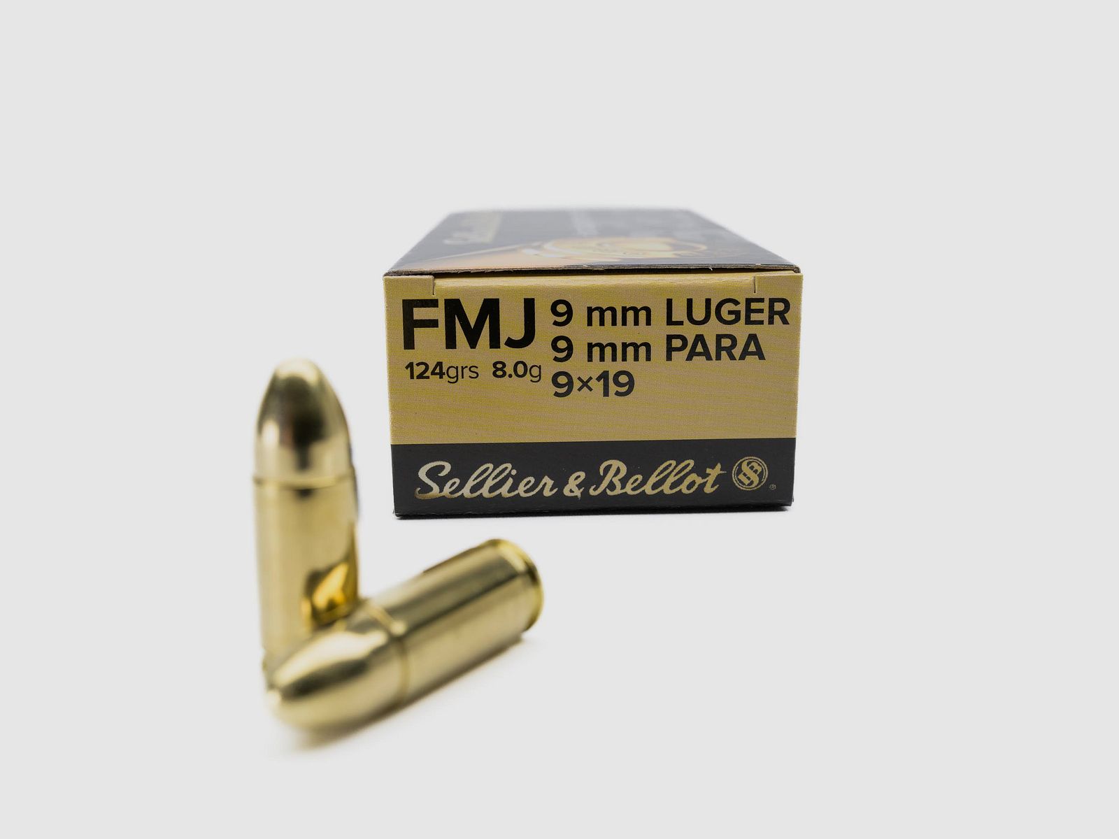 SELLIER & BELLOT 9mm Luger FMJ 124 grs., afbeelding 2 van 2
