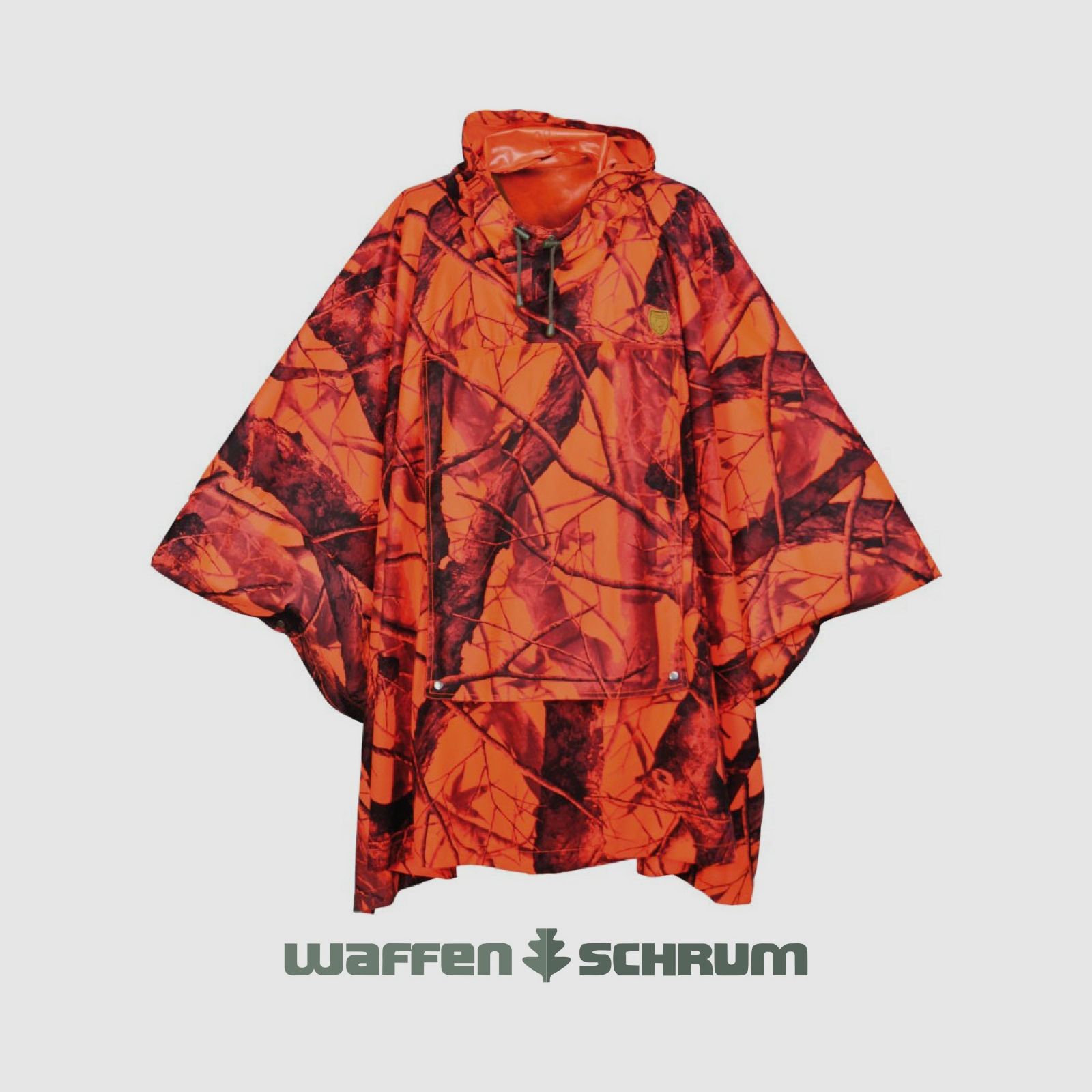 Hubertus Poncho Tarn u.Warn Olive-orange