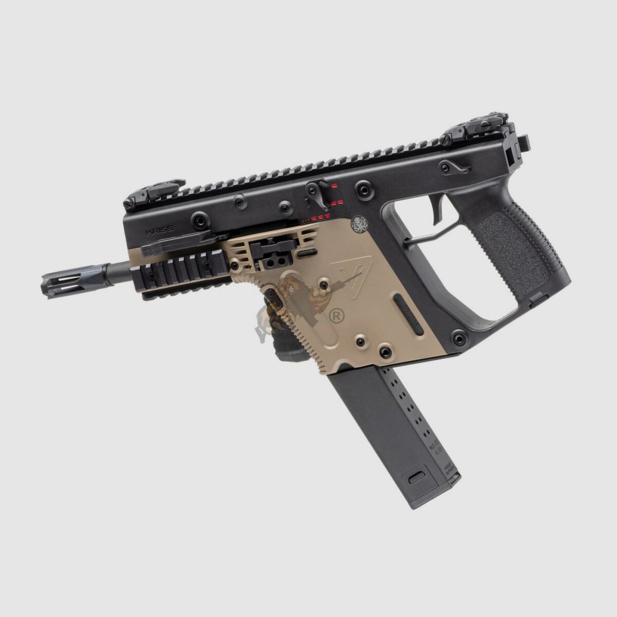 Kriss Vector V2 Airsoft en Duet Tone Noir / Tan - max. 0,5 Joule (Krytac)