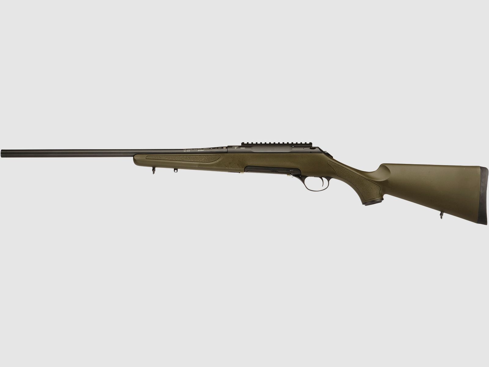Haenel Jaeger 10 Varmint brniert, ohne Visierung, grner Schaft, Kal. .30-06 Spr.