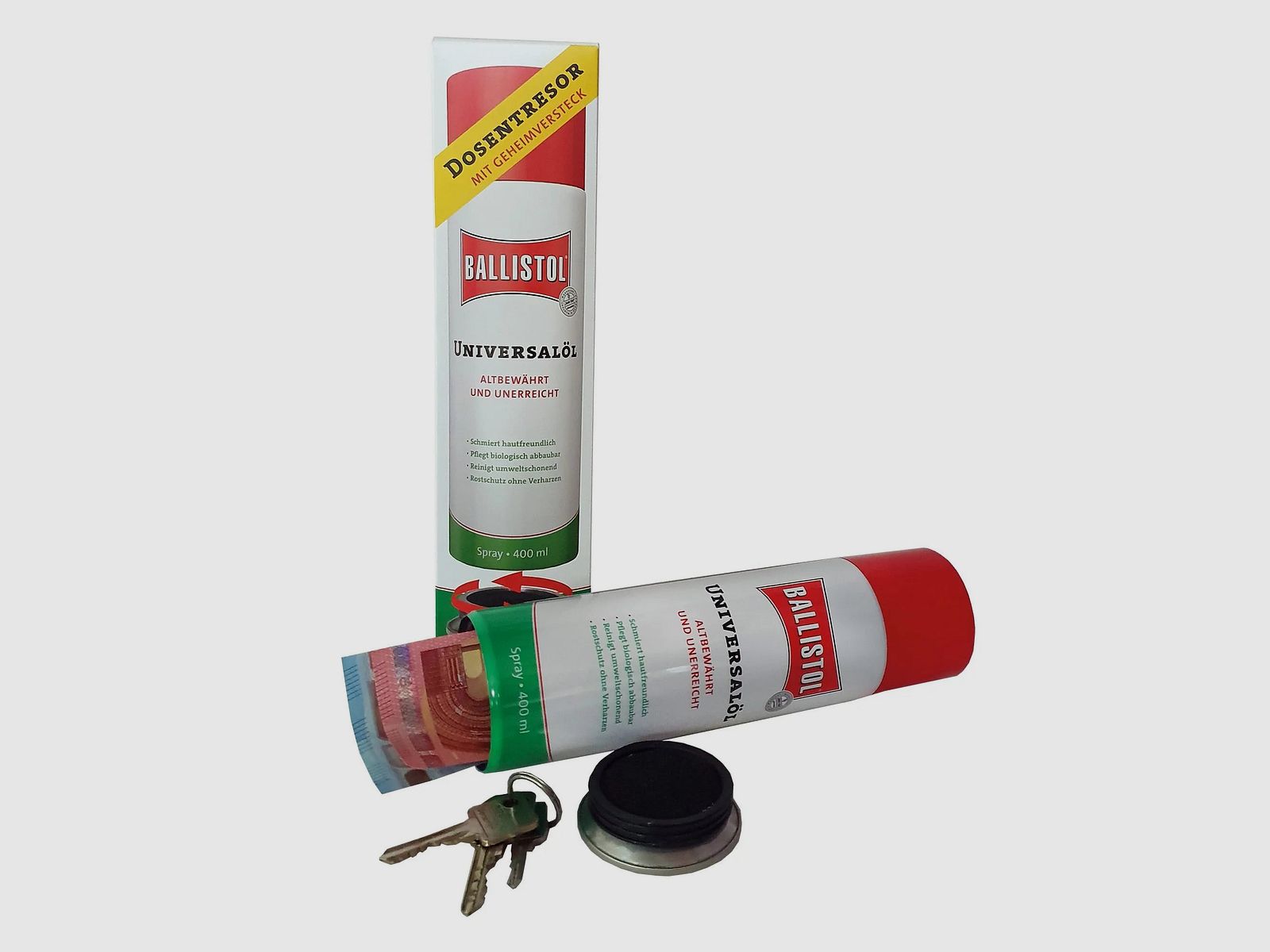 Ballistol cash hiding canister safe