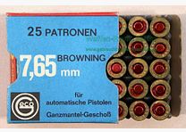 Geco - Fürth cartuchos de pistola 7,65 mm/.32 ACP