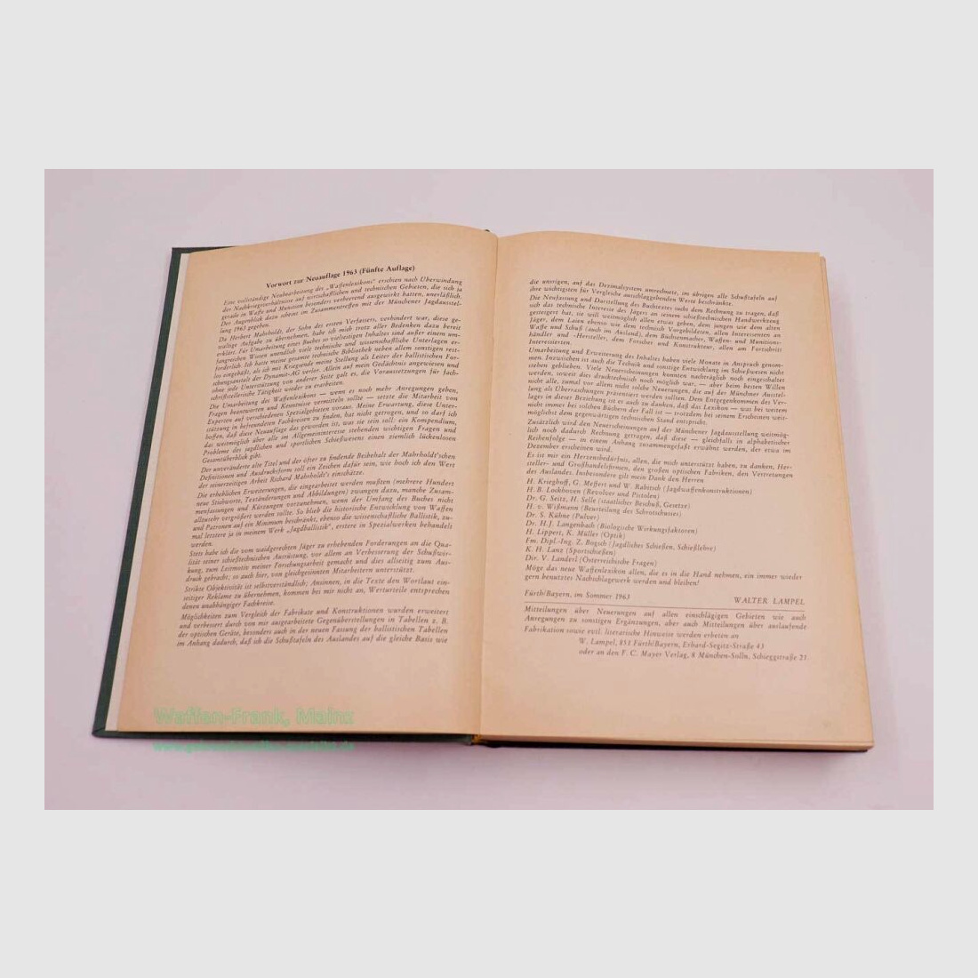 F. C. Mayer-Verlag München / S Buch Waffen-Lexikon