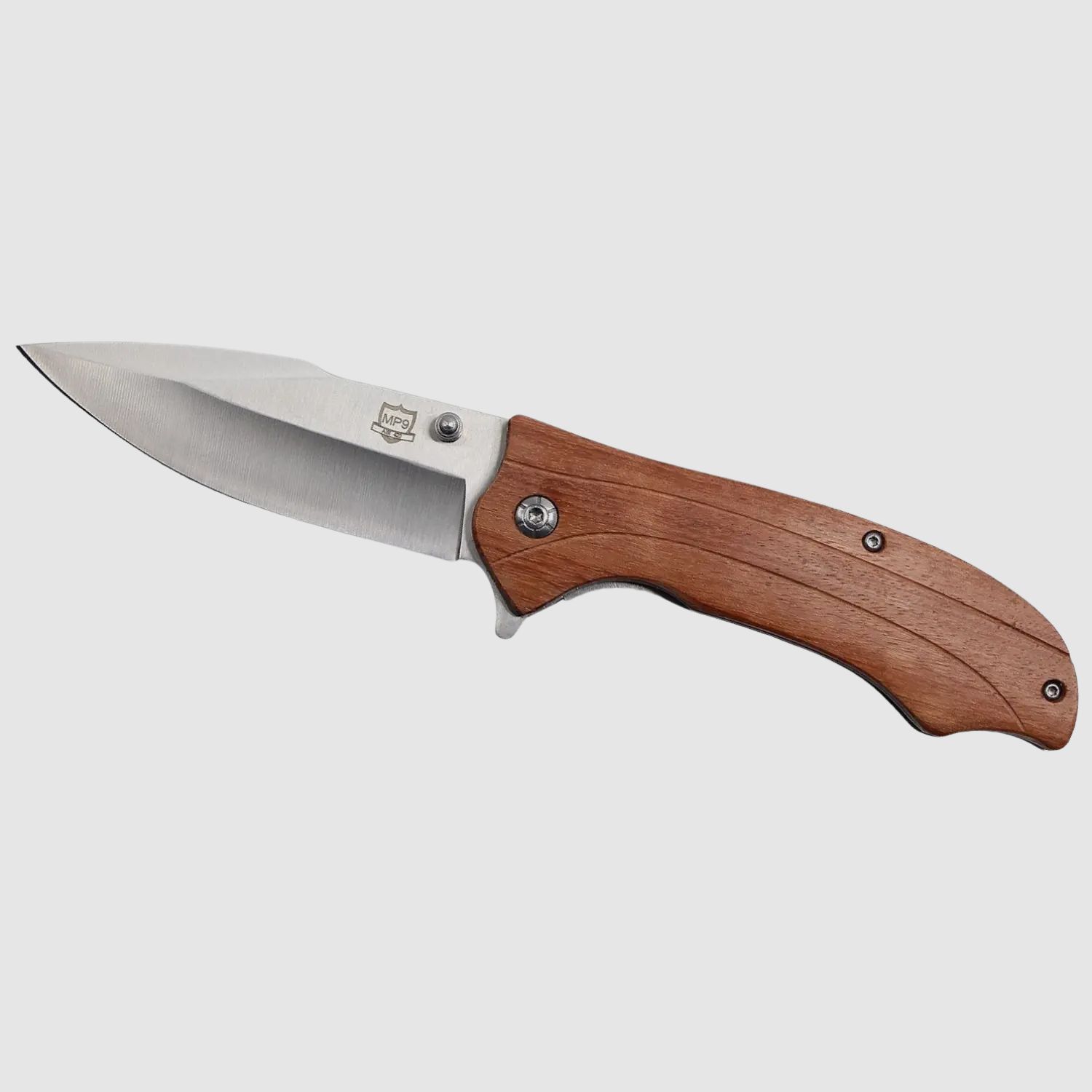 Couteau de poche Padauk à une main Argent