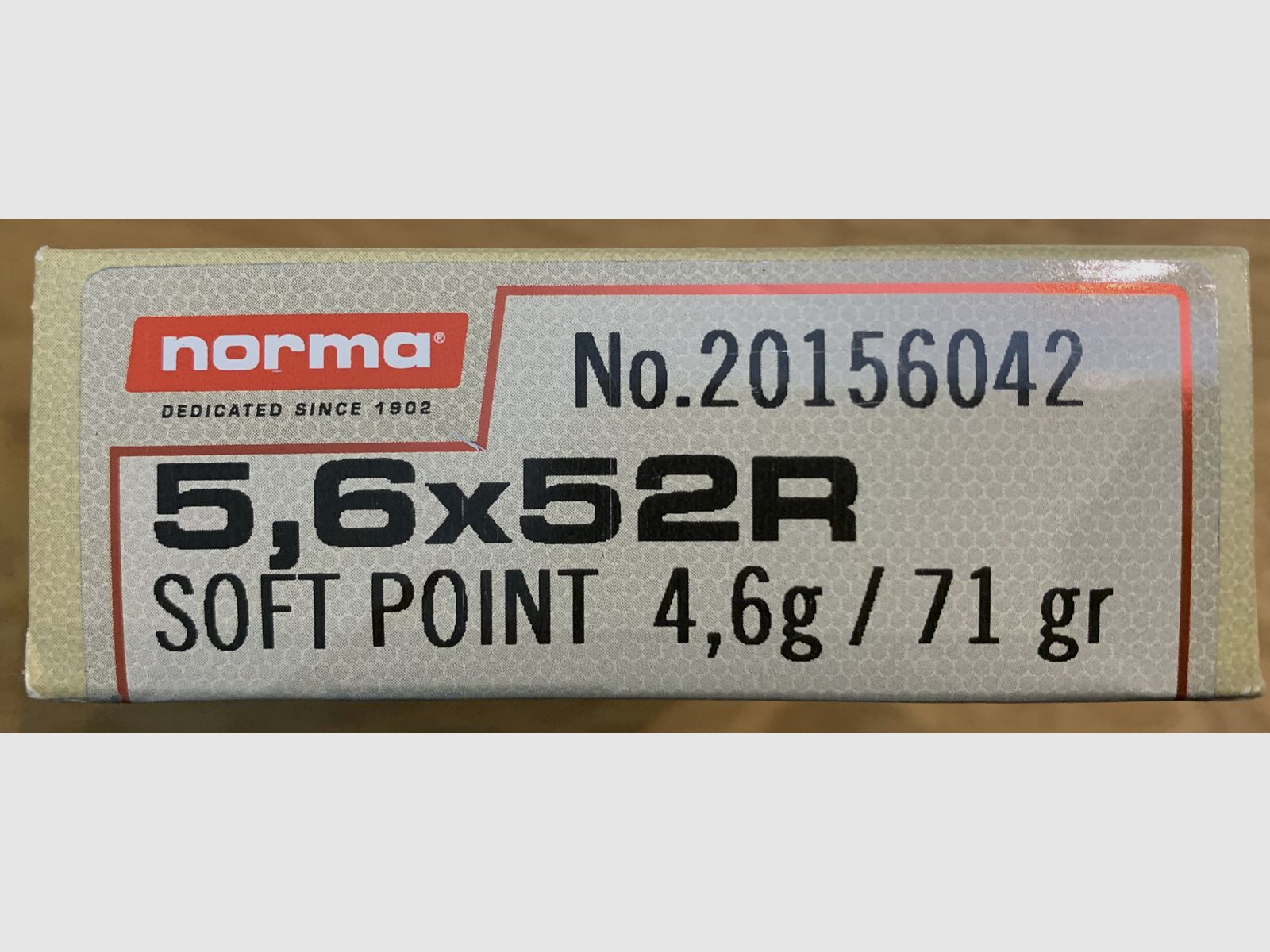 20 Schuss Norma 5,6x52 R SOFT POINT 4,6g/71grs