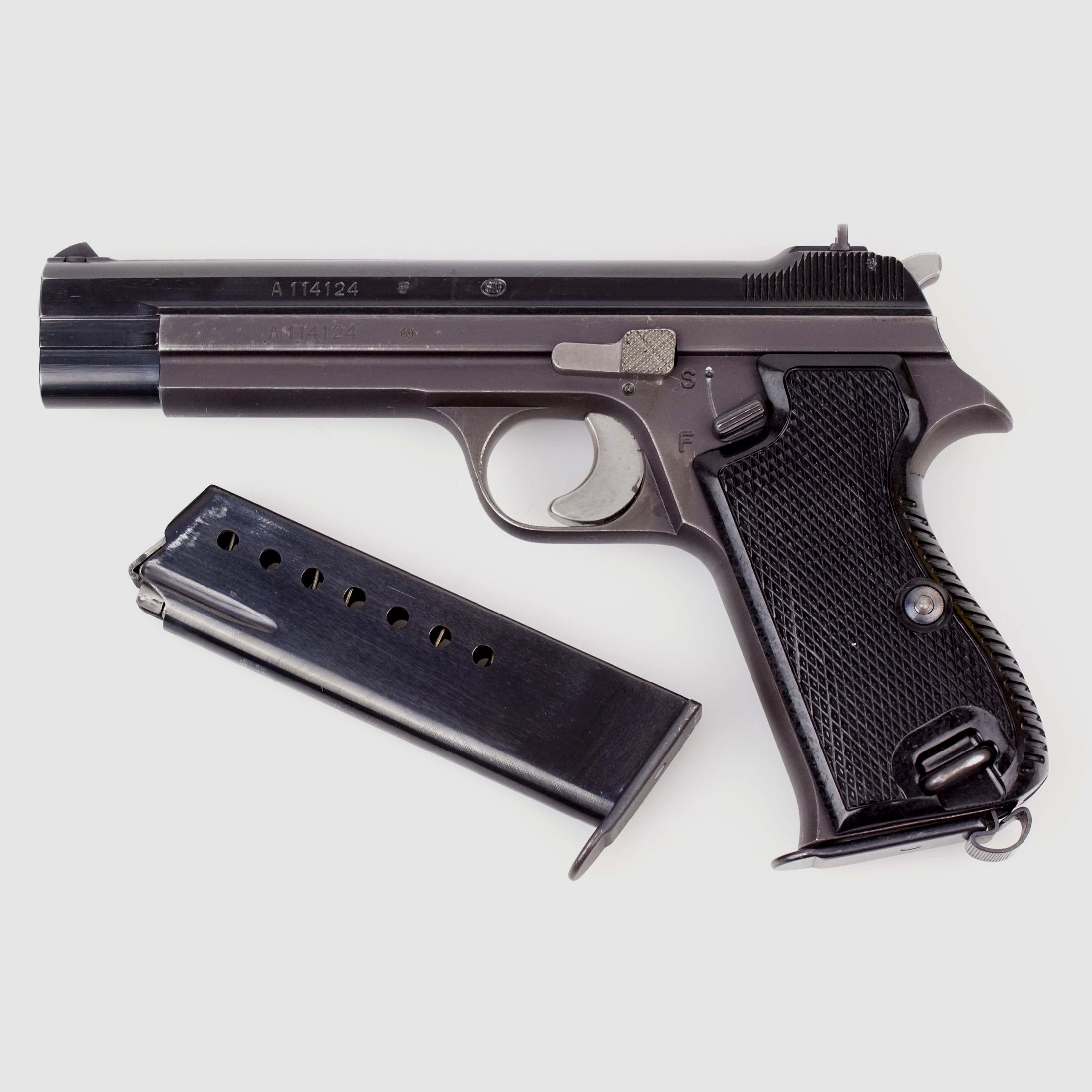 Schweizer Armee Ordonnanzpistole Dienstwaffe SIG P210-2 P 210 Kaliber 9mmLuger TOP ZUSTAND