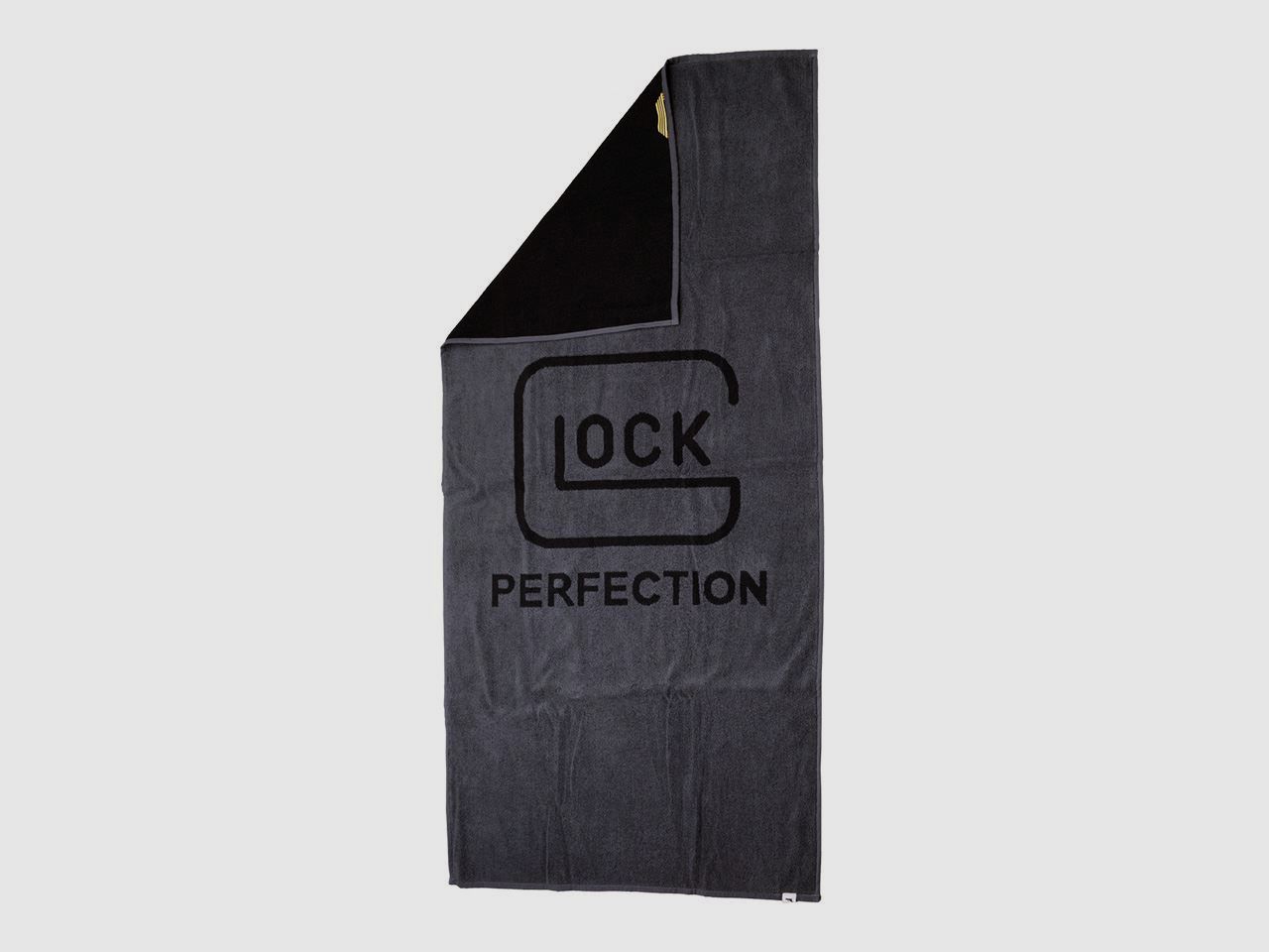 GLOCK Perfection Bath Towel 70×140 cm – Gray/Black – 100% Cotton, image 1 of 5