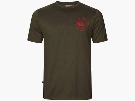 Härkila Game T-Shirt for Men, Willow Green Moose