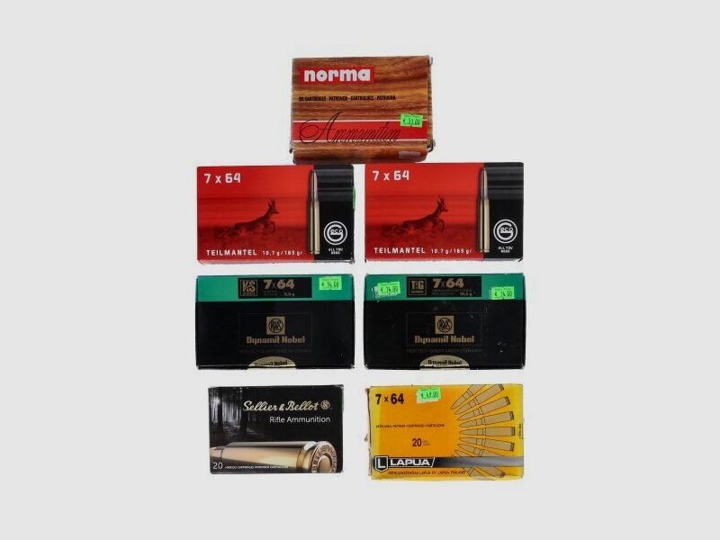 Munition 7 x 64 (140 Schuss) S&B/RWS/Geco/Norma/Lapua