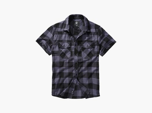 Brandit Brandit Hemd Checkshirt Halfsleeve schwarz grau