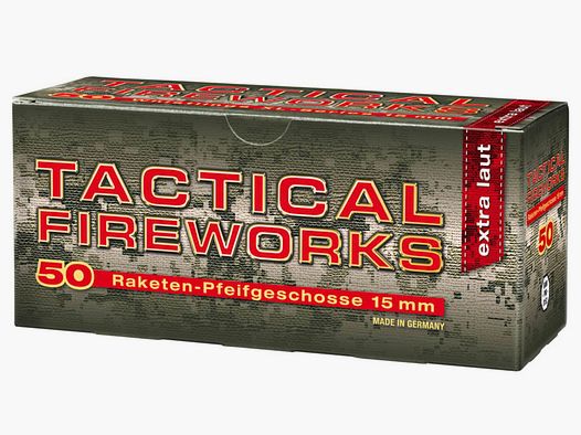 Umarex 4.1581 Tactical Fireworks 15mm Raketenpfeiffgeschosse extra Laut 50 Stück Pyrotechnik Pyro