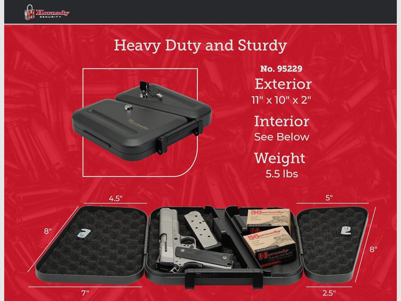 Hornady DUAL-LID safety case with lock