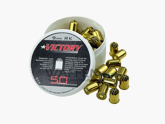 Victory Pobjeda calibre 9mm R cartouche à blanc en laiton
