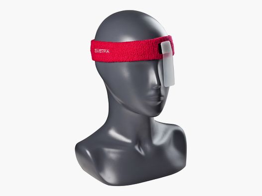 Cinta para la cabeza Simetra con visera roja gorra/cinta de tiro