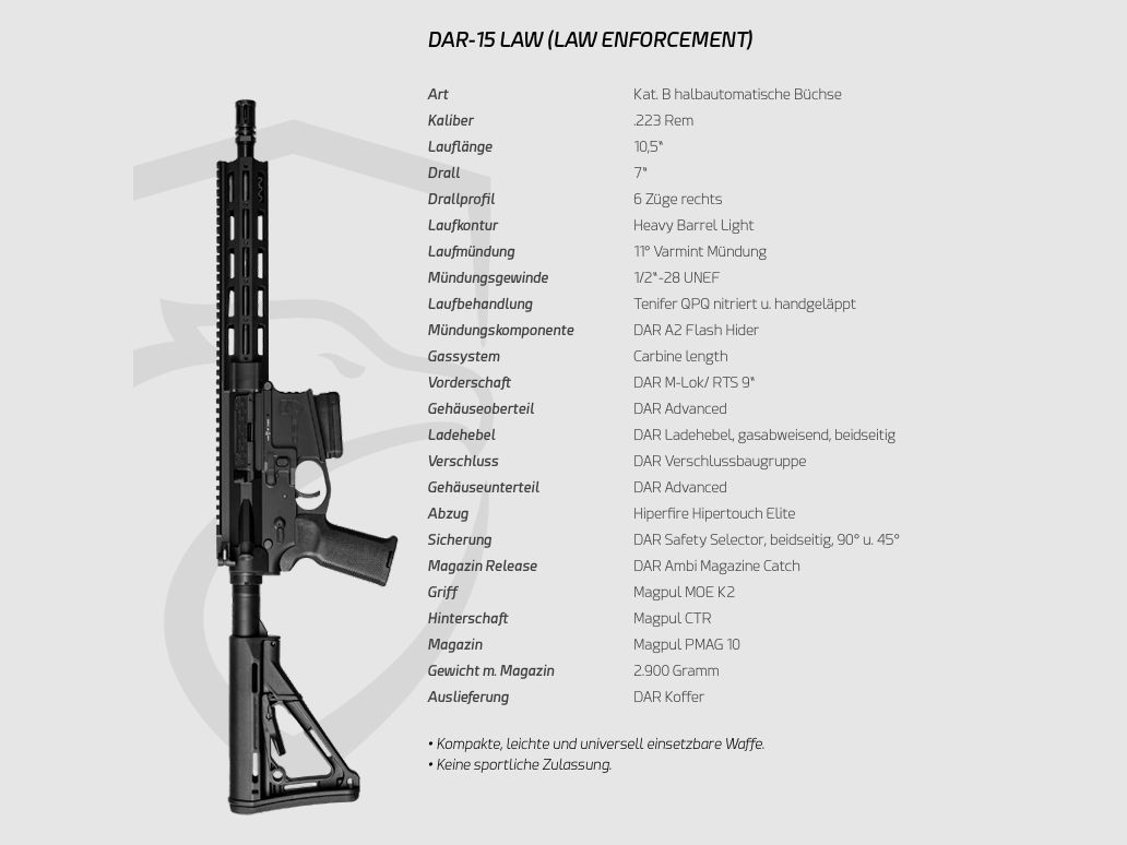 DAR-15 LAW (LAW ENFORCEMENT)
