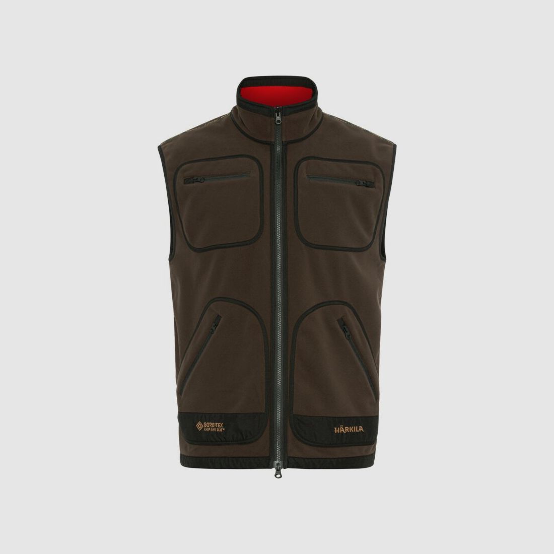 Chaqueta de forro polar Härkila Kamko para mujeres marrón / rojo