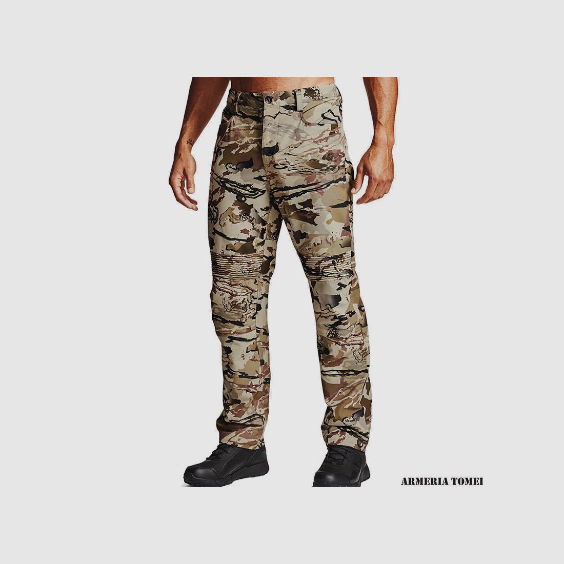 UNDER ARMOUR – MAN – HARDWOODS STR UA BROEK Barren Camo / Zwart – 999, afbeelding 3 van 4