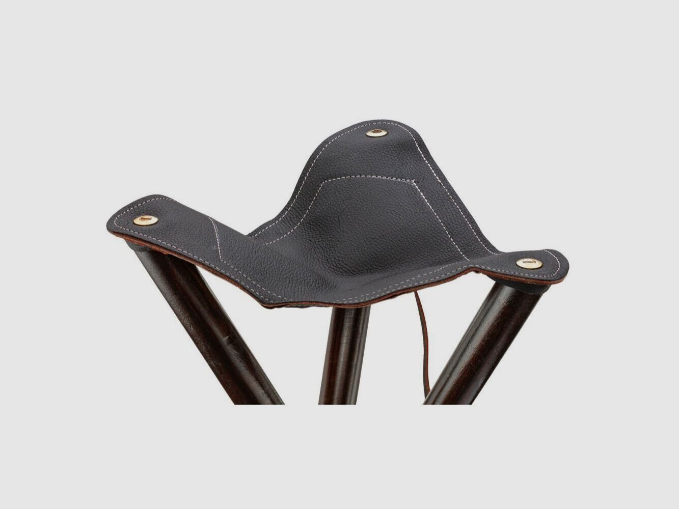 Klappbarer Dreibein-Sitz Holz – Luxus 65 cm Lederoberfläche – Höhe, Bild 4 von 4
