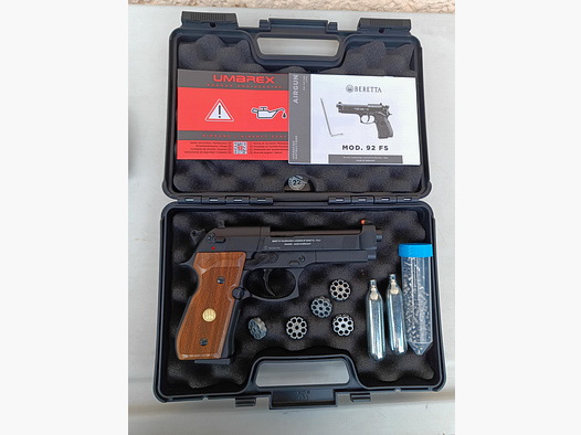 Co2 Pistole Beretta M 92 FS mit Koffer und 5 Magazine 