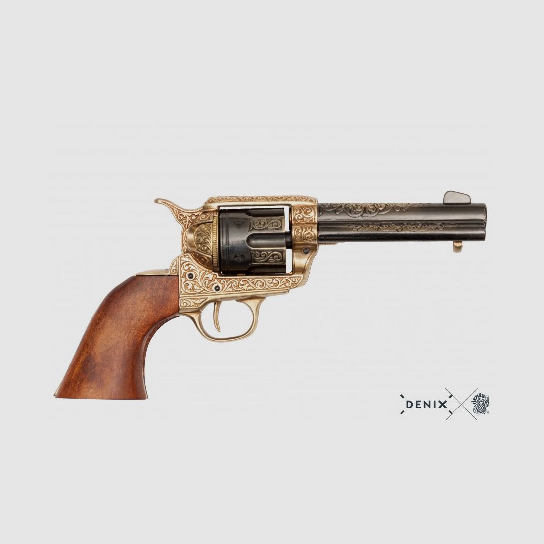 45er Peacemaker Colt, messingfarben Cowboy