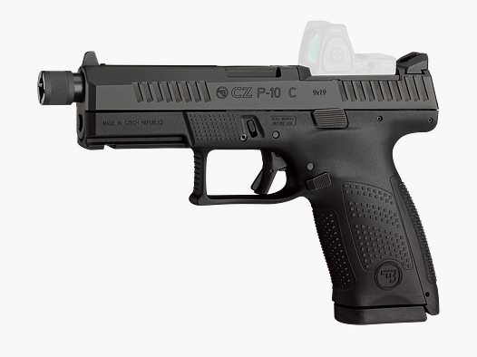 CZ Pistola P-10 C OR SR 9 x 19 1/2 pulgadas x 28 UNEF Negra