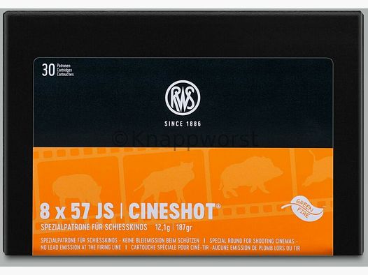 RWS Cineshot 8x57IS SG 12,1g 30er Schachtel bleihaltig
