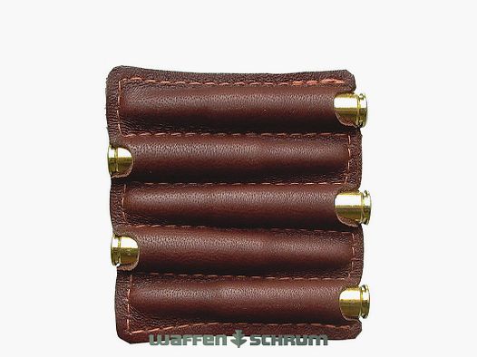 Étui à cartouches AKAH en cuir d'élan pour 5 cartouches à balle