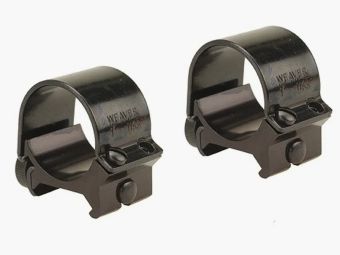 Anneaux Weaver Top-Mount de style Weaver brillants noirs 25,4mm bas, BH 2,26mm