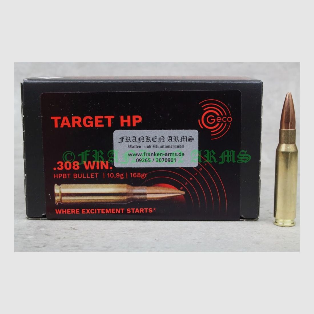 GECO Target HP .308 Win. 168gr. 10.9g 50 pieces quantity discounts