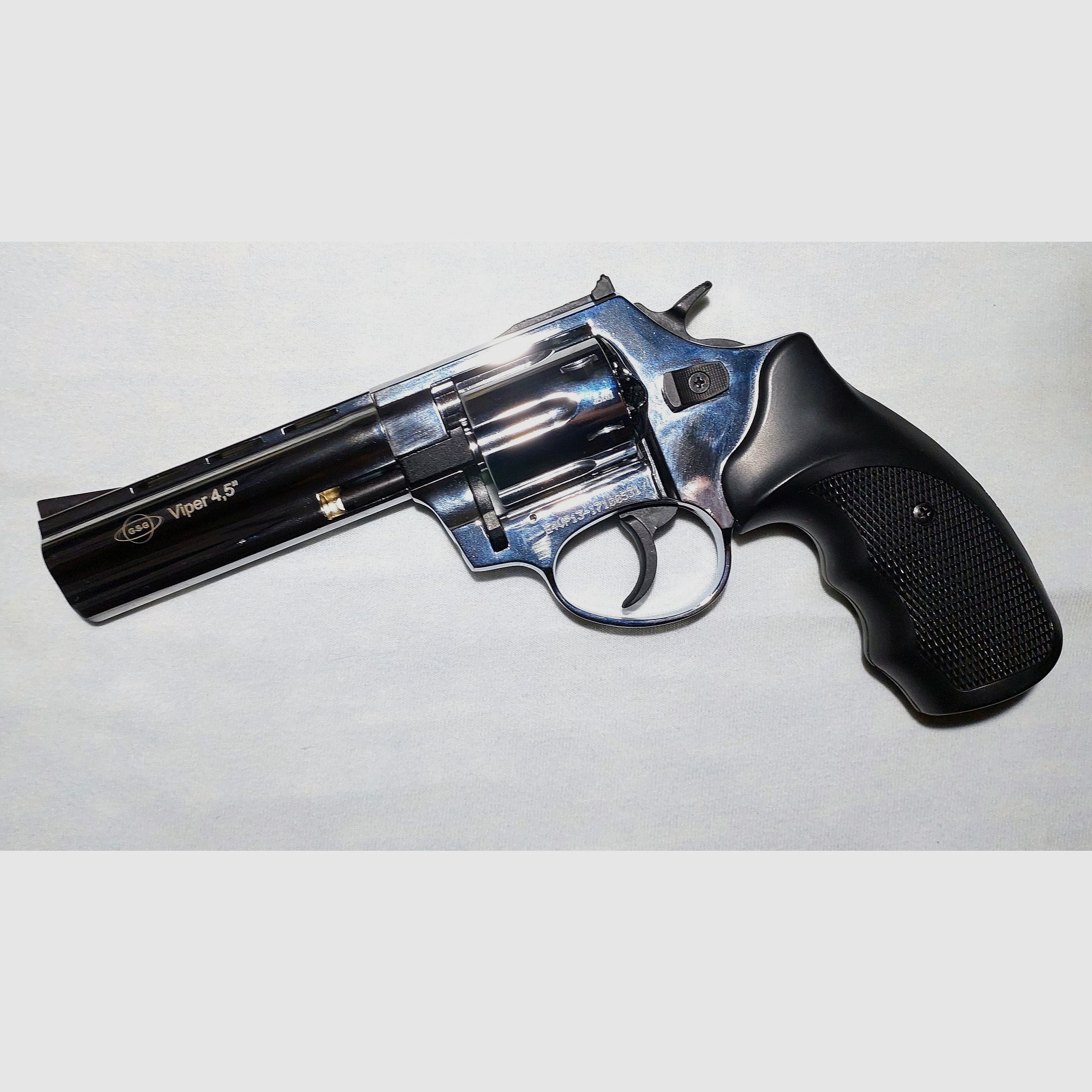 Ekol Viper 4,5 Zoll Schreckschuss Revolver Chrom 9 mm R.K. (PTB 1003) wie neu!