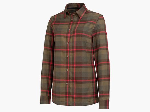 Böcker Bluse Flanell Waidi Oliv kariert