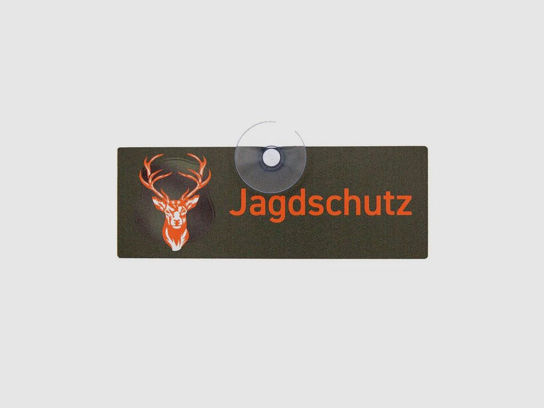 Wilde Hilde Autoschild mit Saugnapf - "Jagdschutz"