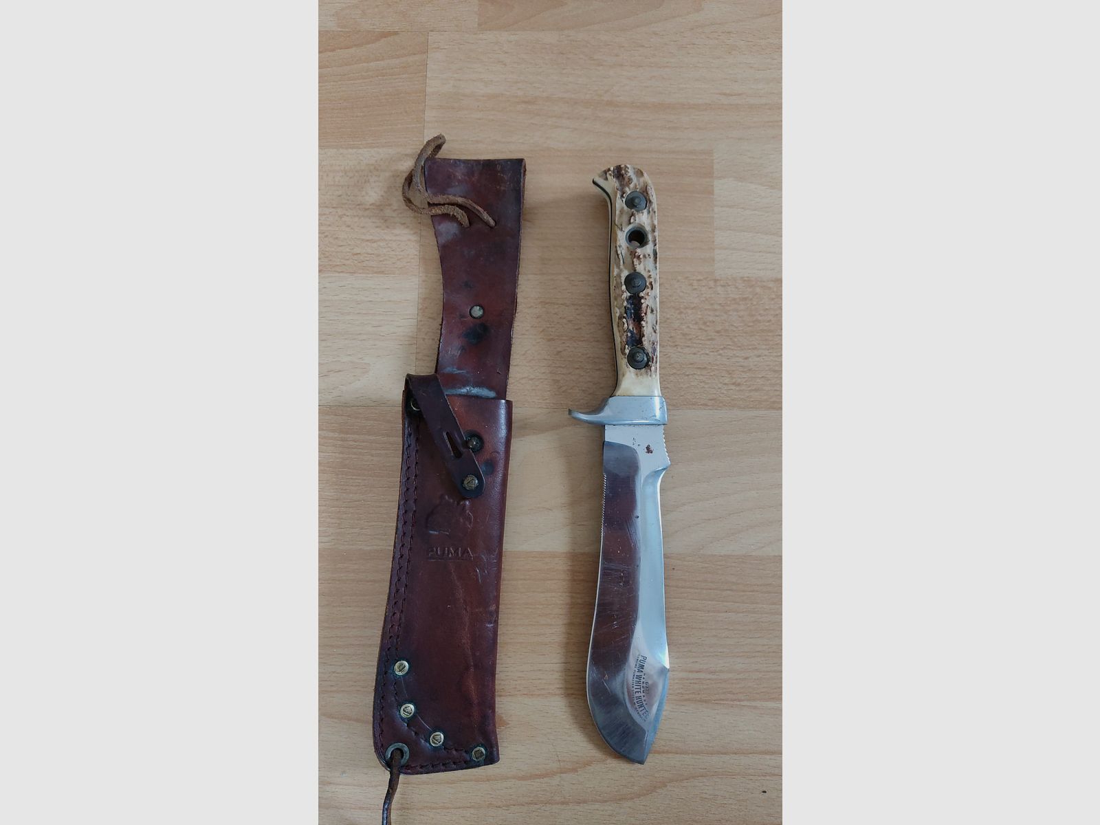 Puma Messer mit Lederscheide 