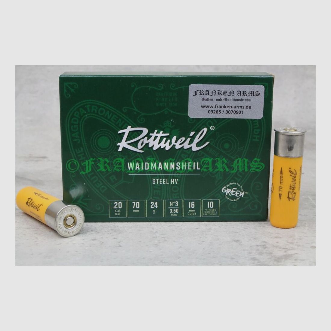 Rottweil Waidmannsheil Steel HV 20/70 3,25mm 10 pezzi