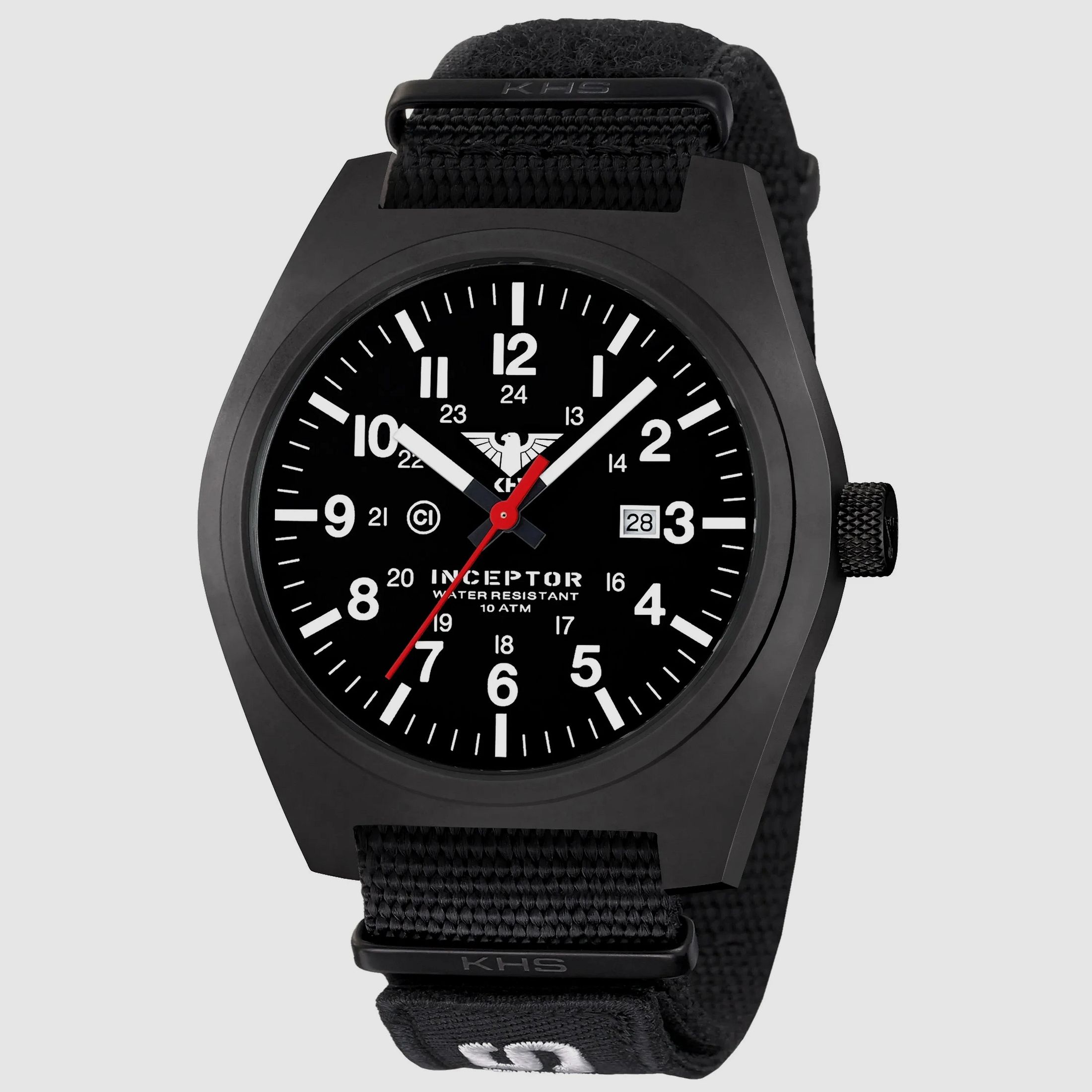 KHS KHS Uhr Inceptor Black Steel XTAC Natoband schwarz
