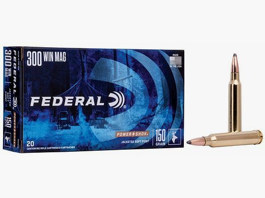 Federal Power Shok SP 9.7g/150grs à20 .300 Win. Mag.