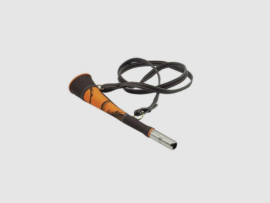 Horn mit Messing-Pavillon, orange Camouflage | Januel, Bild 2 von 3