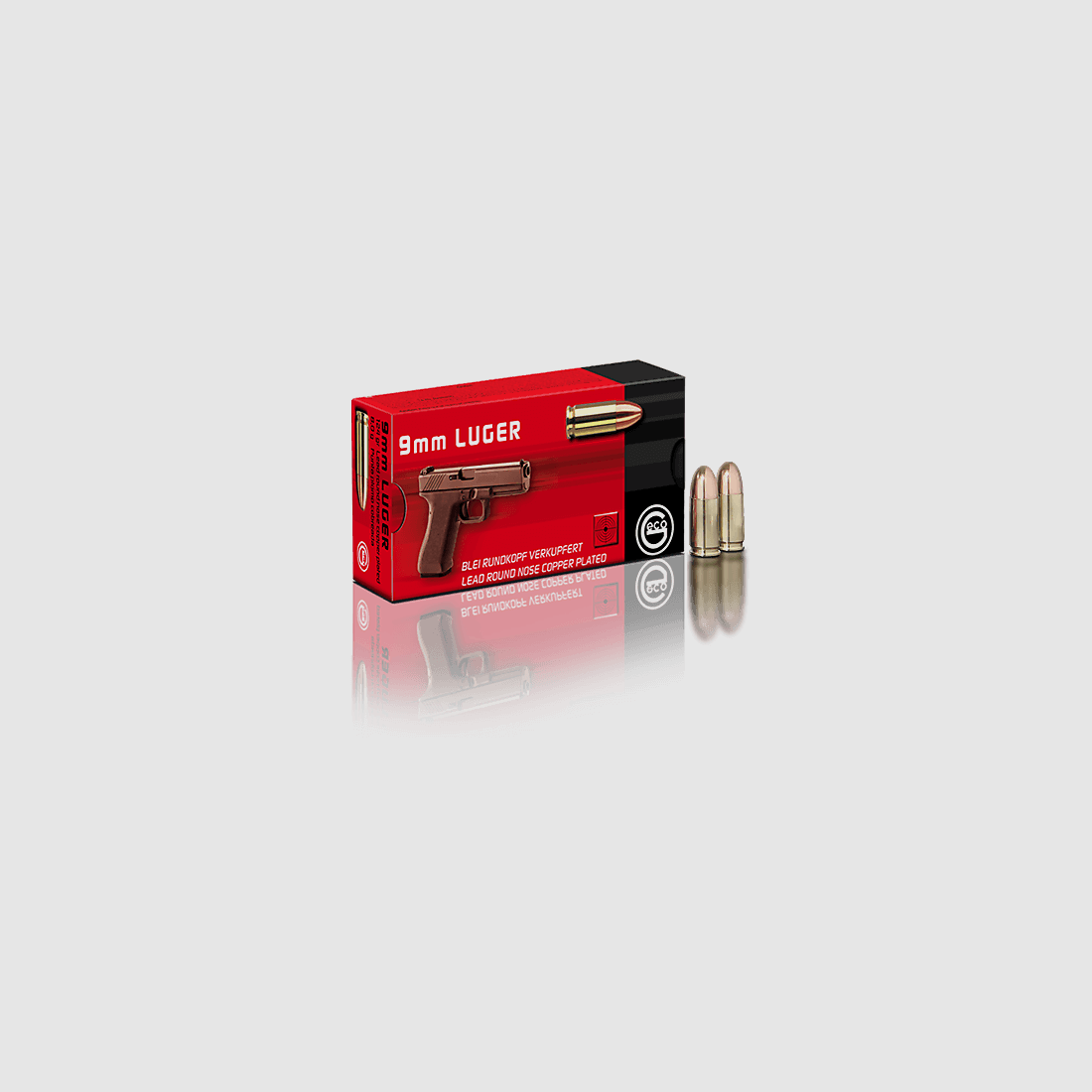 GECO 9mm pistol patron Copper coated 8g 50 stk.