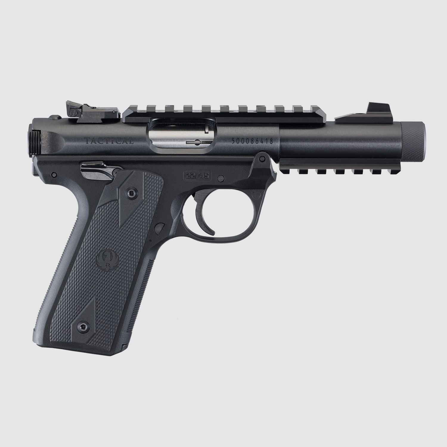 RUGER PISTOLE MARK IV 22/45 TACTICAL .22 LR 4,4"/11,18CM BLUED 1/2"-28