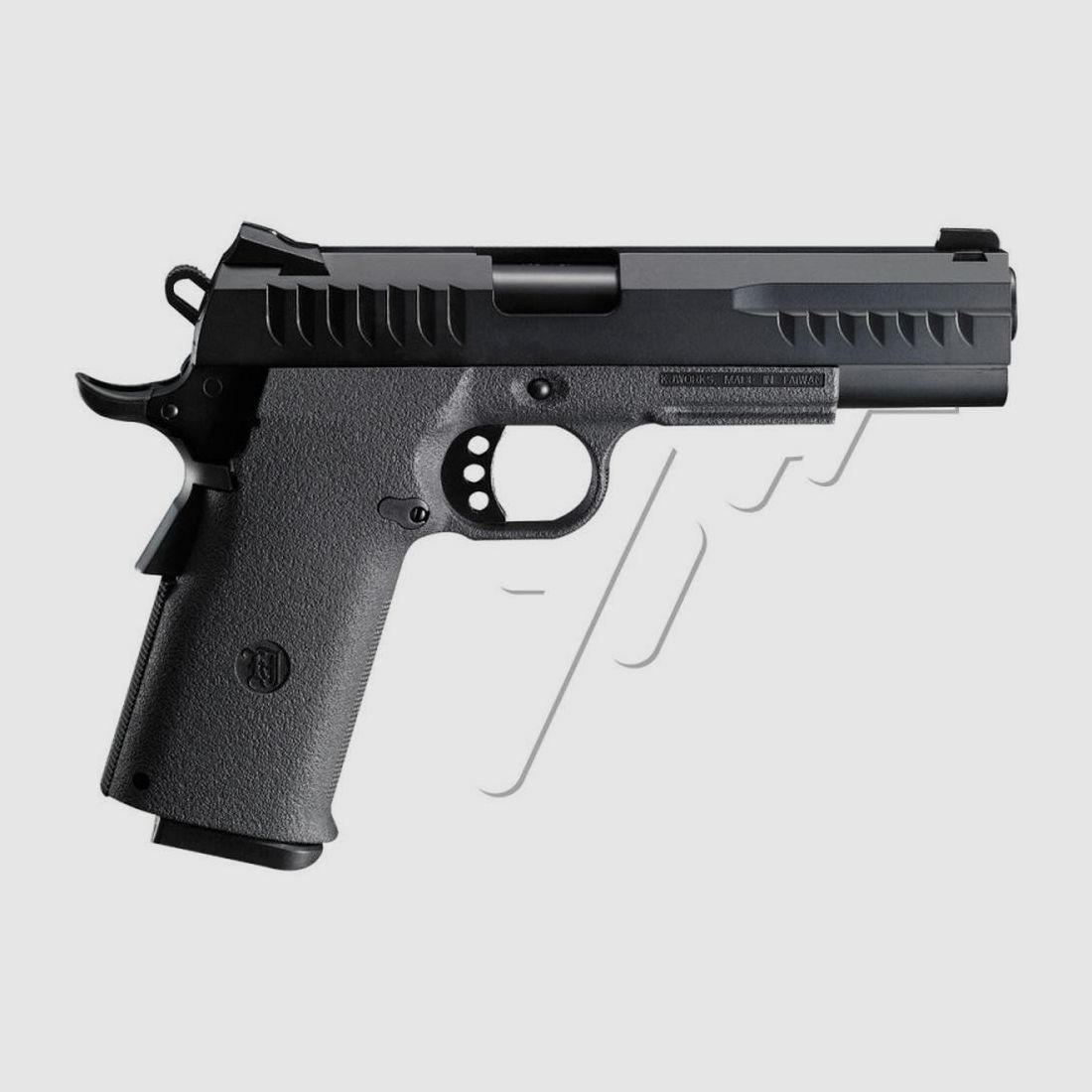 Airsoft-Replikat KJ Works KP-08 Gas Vollmetall Hi-Capa 5.1 Schwarz - Optimaler Realismus - Zuverlässige Leistung - Präzision und Robustheit, Bild 4 von 5