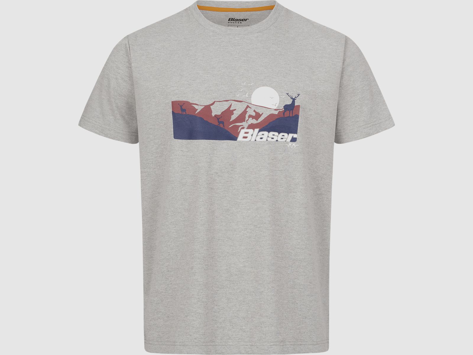 Herren Allgäu Mountain T-Shirt Grau Mélange XL
