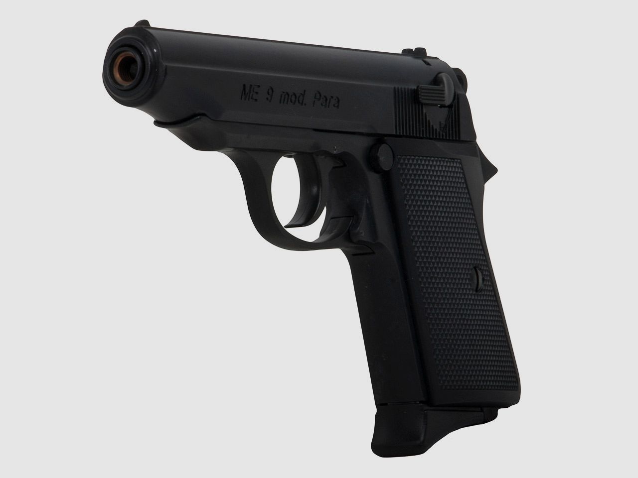 Schreckschuss Pistole Melcher ME 9 Para schwarz brĂĽniert Kaliber 9 mm P.A.K. (P18) + 50 Schuss