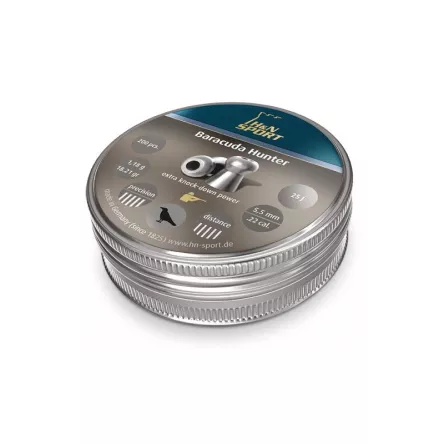Śrut H&N BBARACUDA HUNTER 5,5mm (1,18g) / 200szt, zdjęcie 1 z 2