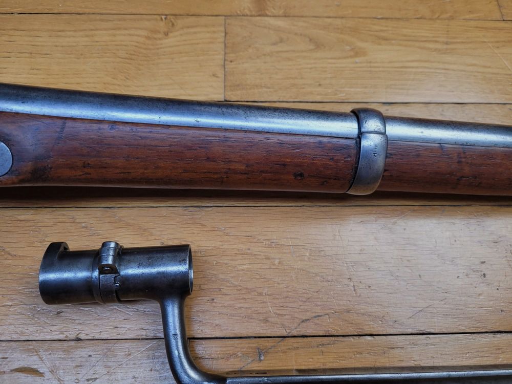 Sehr seltener bayerischer Kavallerie-Mosqueton Modell 1843 modifiziert 1851/60 – 1. Perkussionssystem der bayerischen Armee – Neu gebaut – Kriege von 1866 und 1870 – Arsenal Amberg 1851 – Seltene Waffe in TBE, Bild 6 von 30