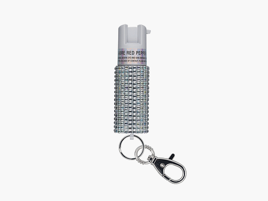 SABRE – PEPPER SPRAY WITH KEYCHAIN RING (GLITTER GRAY)