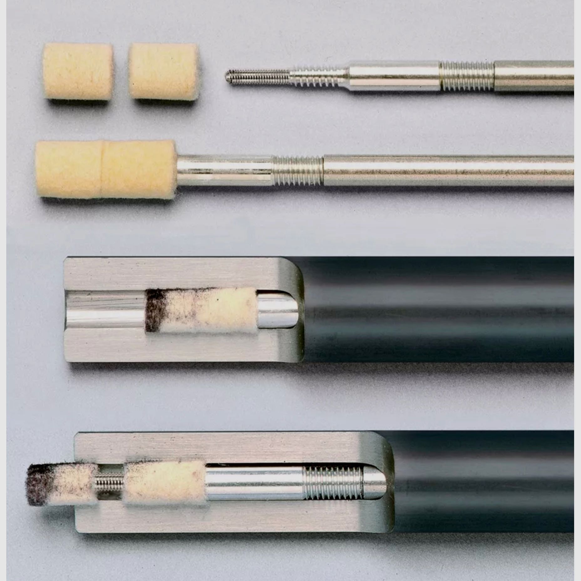 VFG 361310 Edelstahl Langwaffen Putzstock Power-Line für Kaliber 6,5 mm - .50 1-teilig