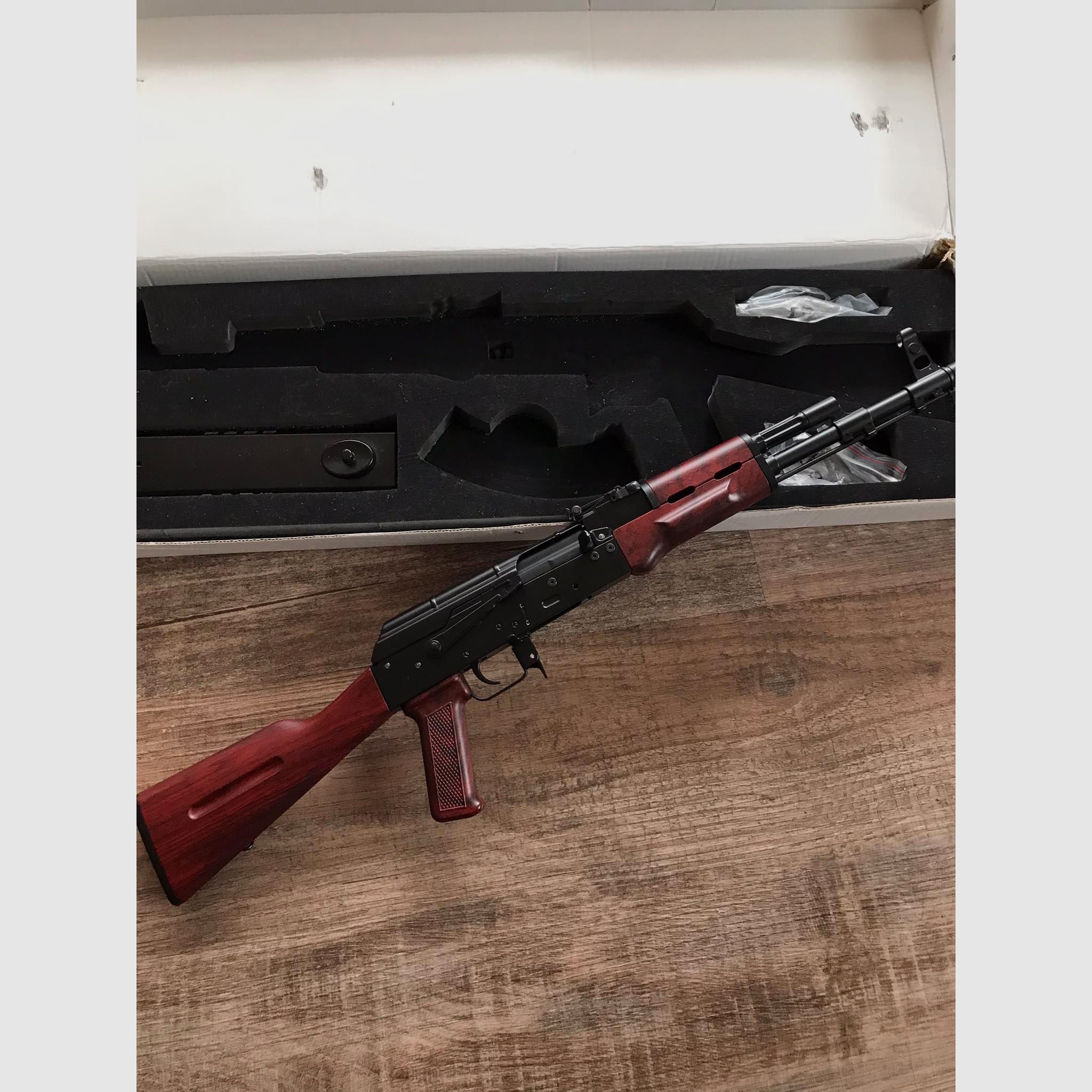 Alloy Army AK74/AKM miniature model scale 1/2.05 metal fully disassemblable, shell ejection