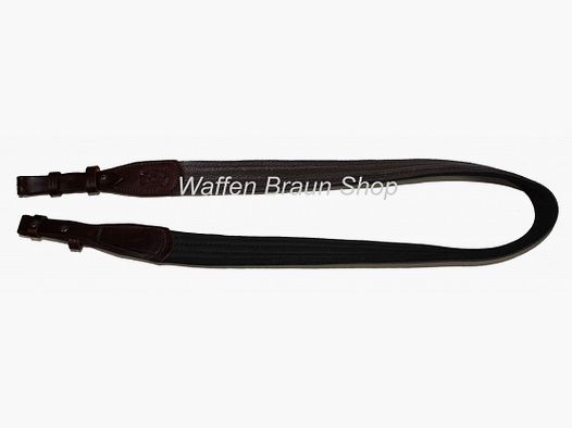 Fritzmann geweerriemen van stevig leer, 33 mm breed