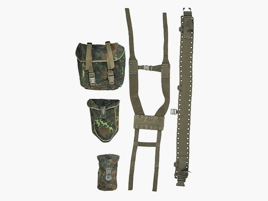 Bundeswehr Original Conjunto de Transporte BW de 5 piezas usado flecktarn