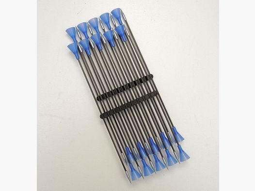 AlexBow Blasrohrpfeile .625 Carbon mit Stahlspitze blau